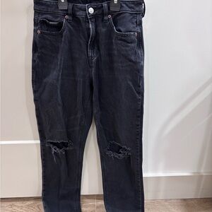 American Eagle Outfitters Black Strigid Mom Jeans
